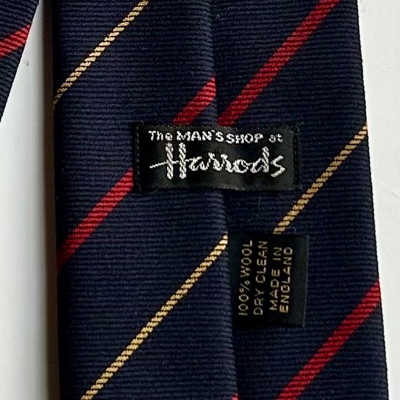 Harrods Other - Harrods of London deep navy striped all wool tie made in England 🏴󠁧󠁢󠁥󠁮󠁧󠁿